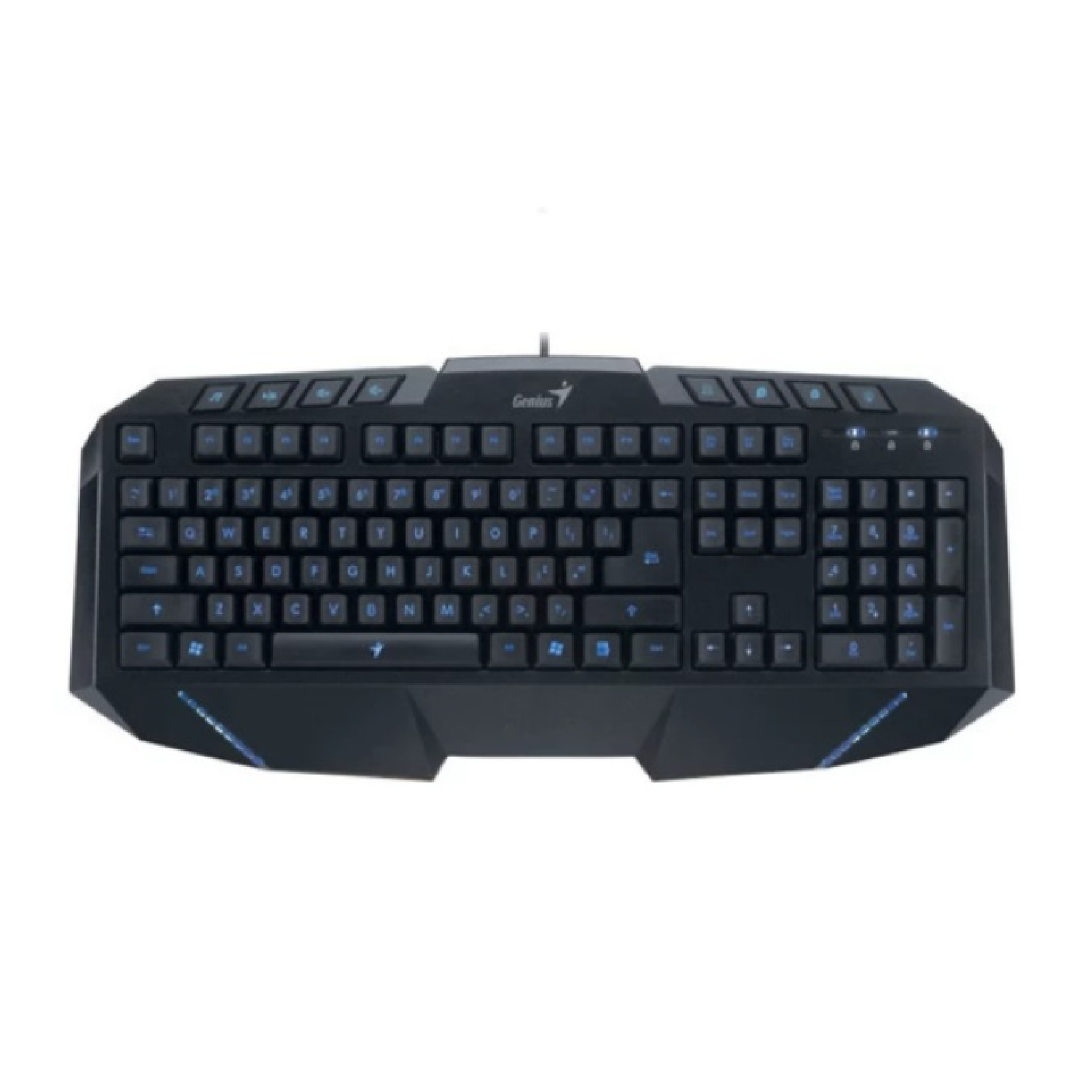 Keyboard Genius KB-G265 GAMING BLUE LED backlight 8 MULTIMEDIA KEYS 2xUSB ports HUB, USB RUS